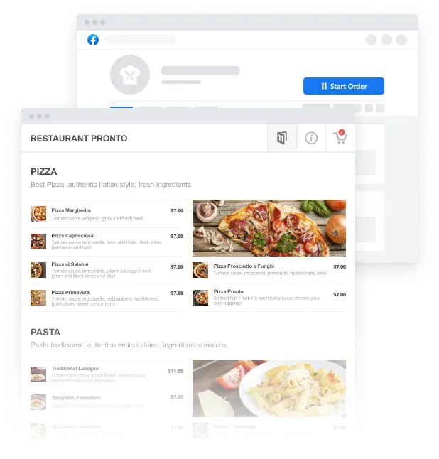 Facebook Ordering System For Restaurants