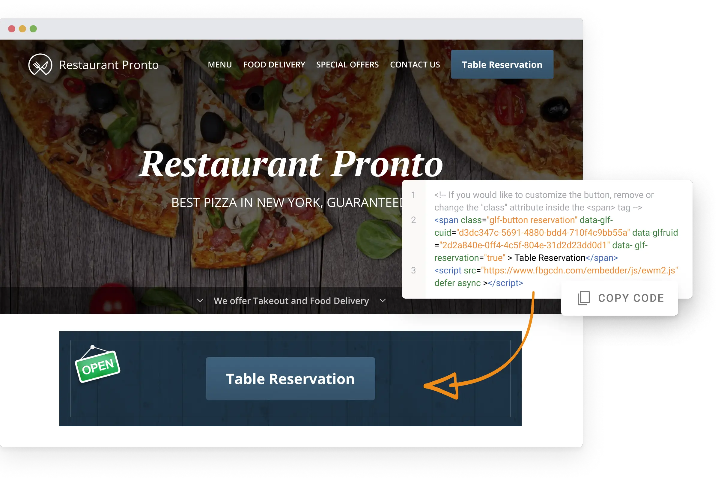 online reservation system restaurant