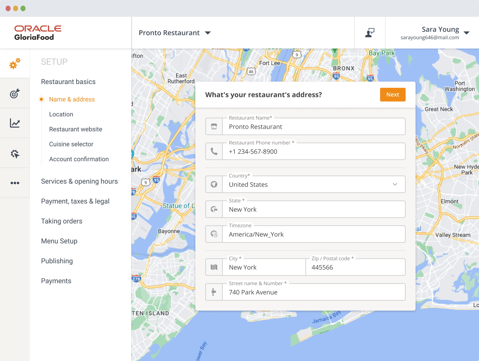 GloriaFood Online Ordering: Create Restaurant Menu