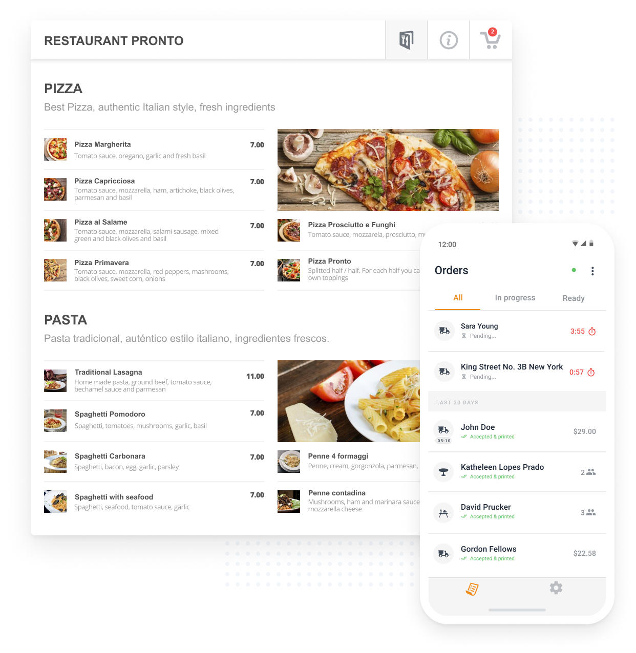 Online Ordering System for Takeaway and Delivery