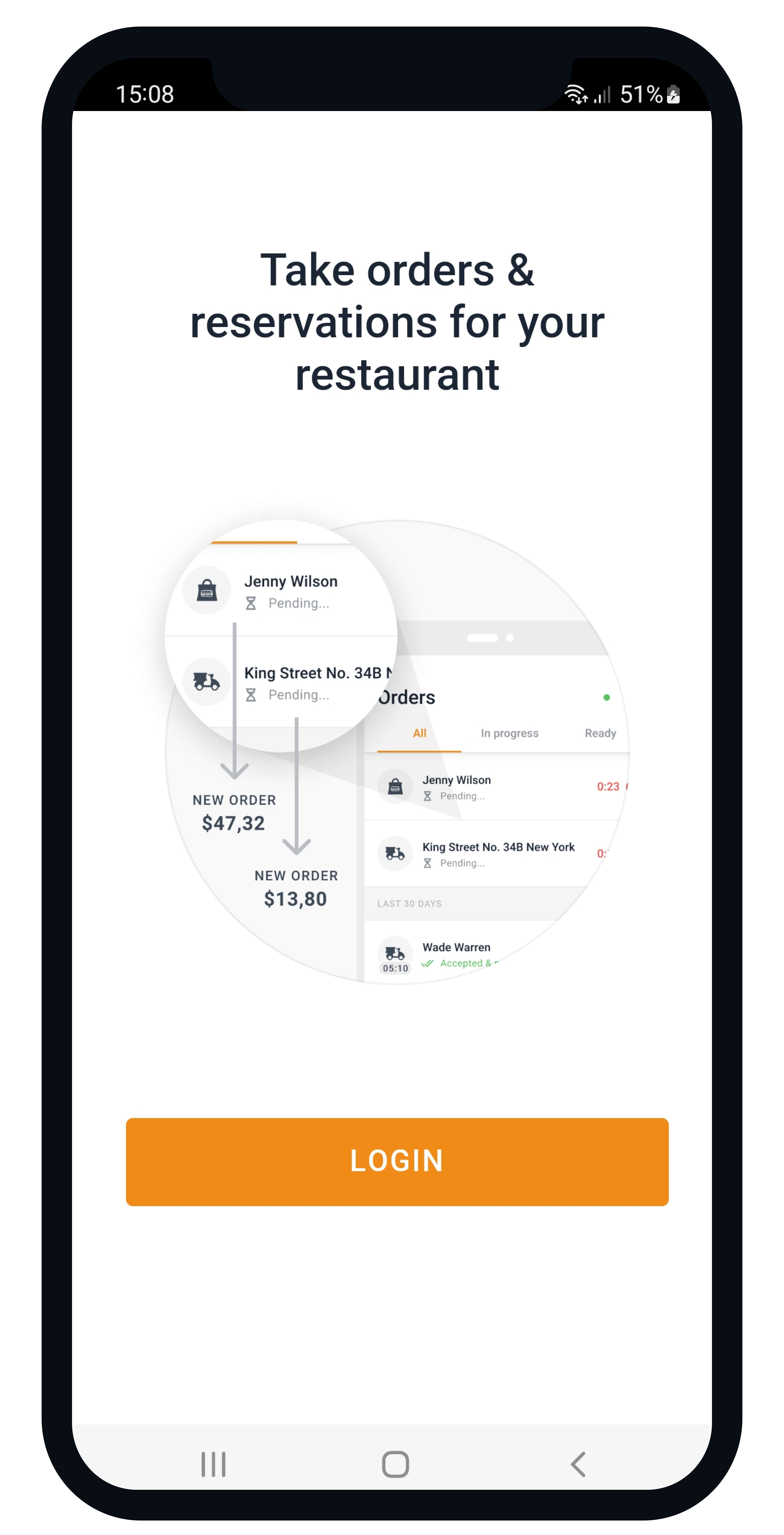 How to accept orders with the mobile ordering app