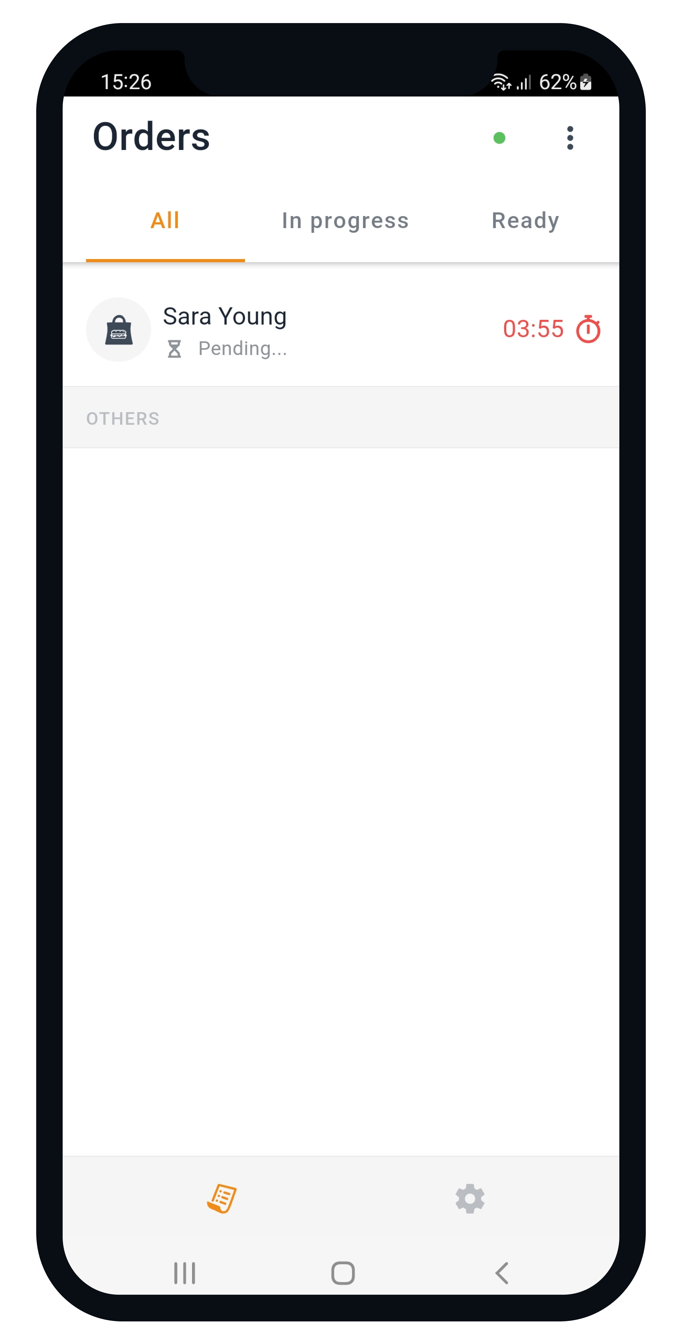 How to accept orders with the mobile ordering app