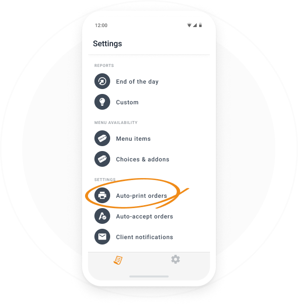 Restaurant order taking app android ios
