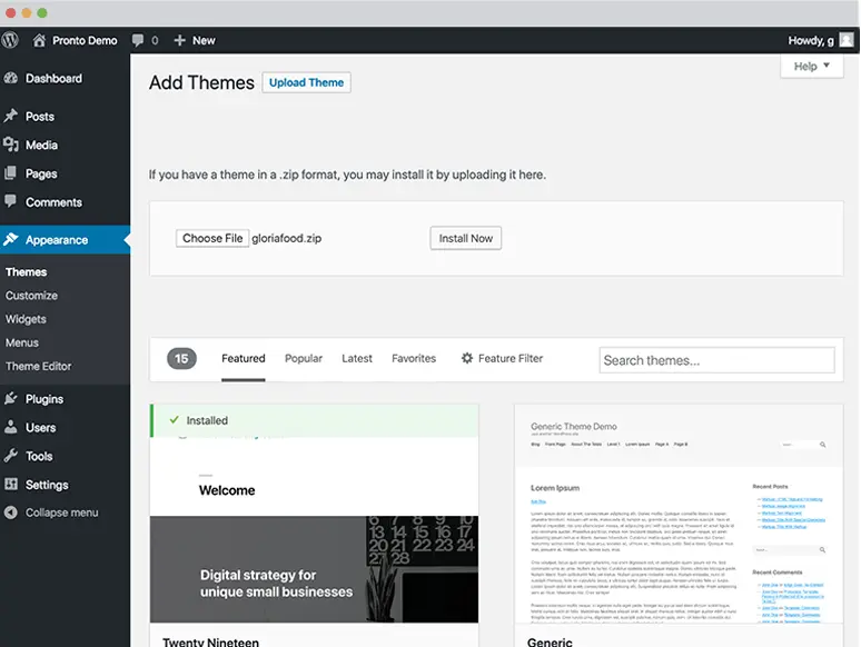 Installez notre theme wordpress gratuit restaurant