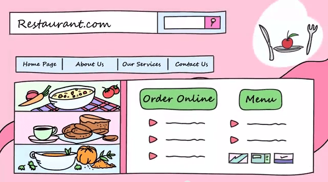 advantages of online food ordering system: seeing the menu online is easier than going to the restaurant