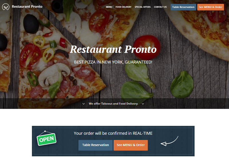 restaurant website design ideas