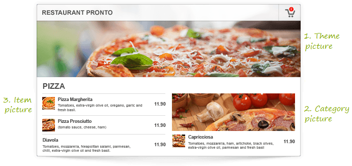 online restaurant menu