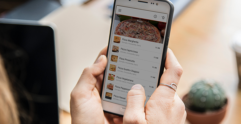 order food via branded mobile app