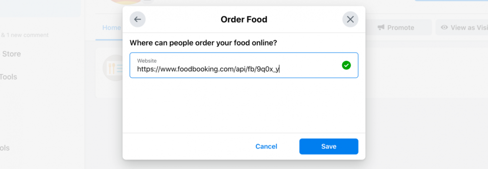 add online ordering to facebook