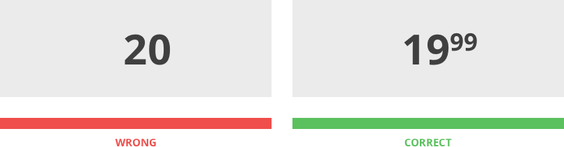 Restaurant Menu Pricing Methods: use price charming instead of round numbers