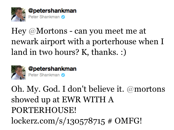 Peter Shankman's airport tweet