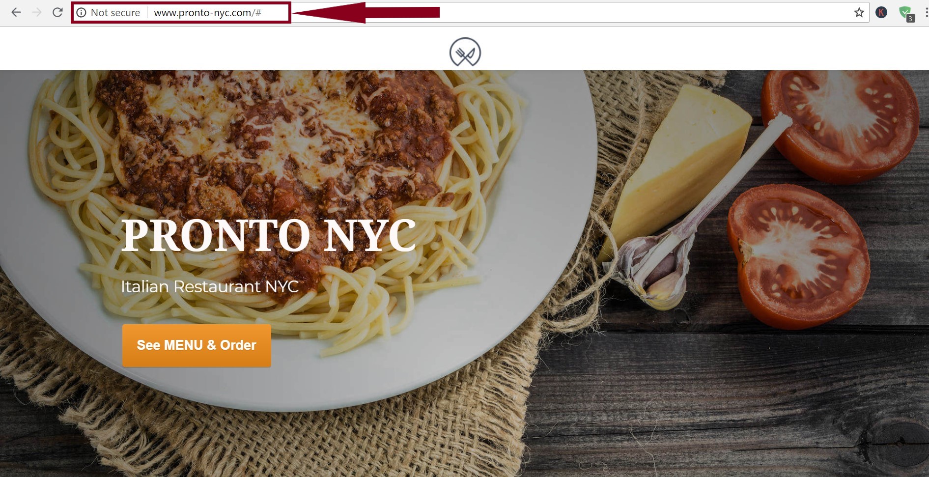 unsecured website