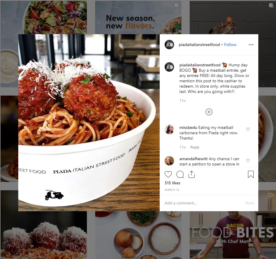 restaurant instagram marketing