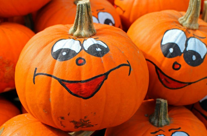 halloween themed restaurant: if you don't have tie to create jack-o-lanterns, then you can simply draw faces on them