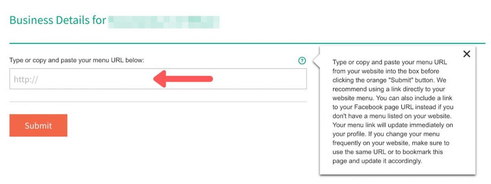 add menu to tripadvisor listing