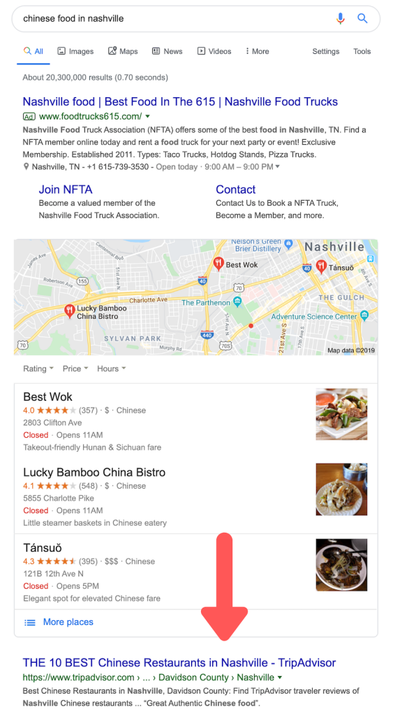 chinese food in nashville screenshot