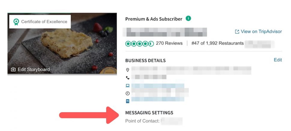 direct messaging feature on tripadvisor