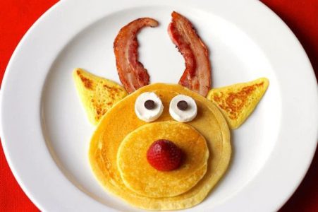 rudolph shaped pancake