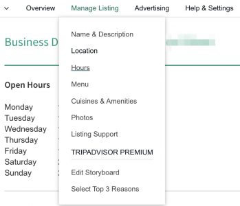 update your tripadvisor listing