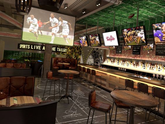 restaurant design tips for sports bar