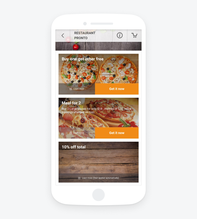 ProntoPizza - food delivery for Android - Free App Download