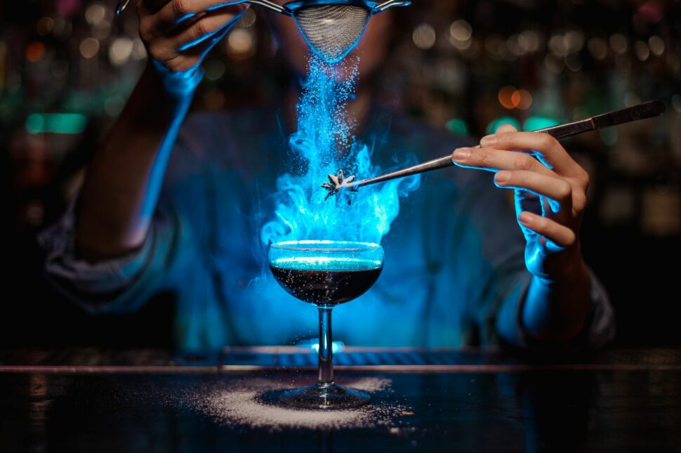 blue signature cocktail