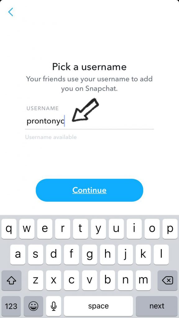 choose restaurant username snapchat