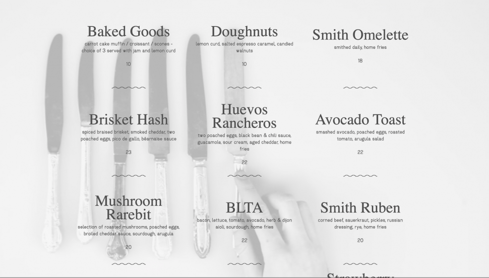 smith menu