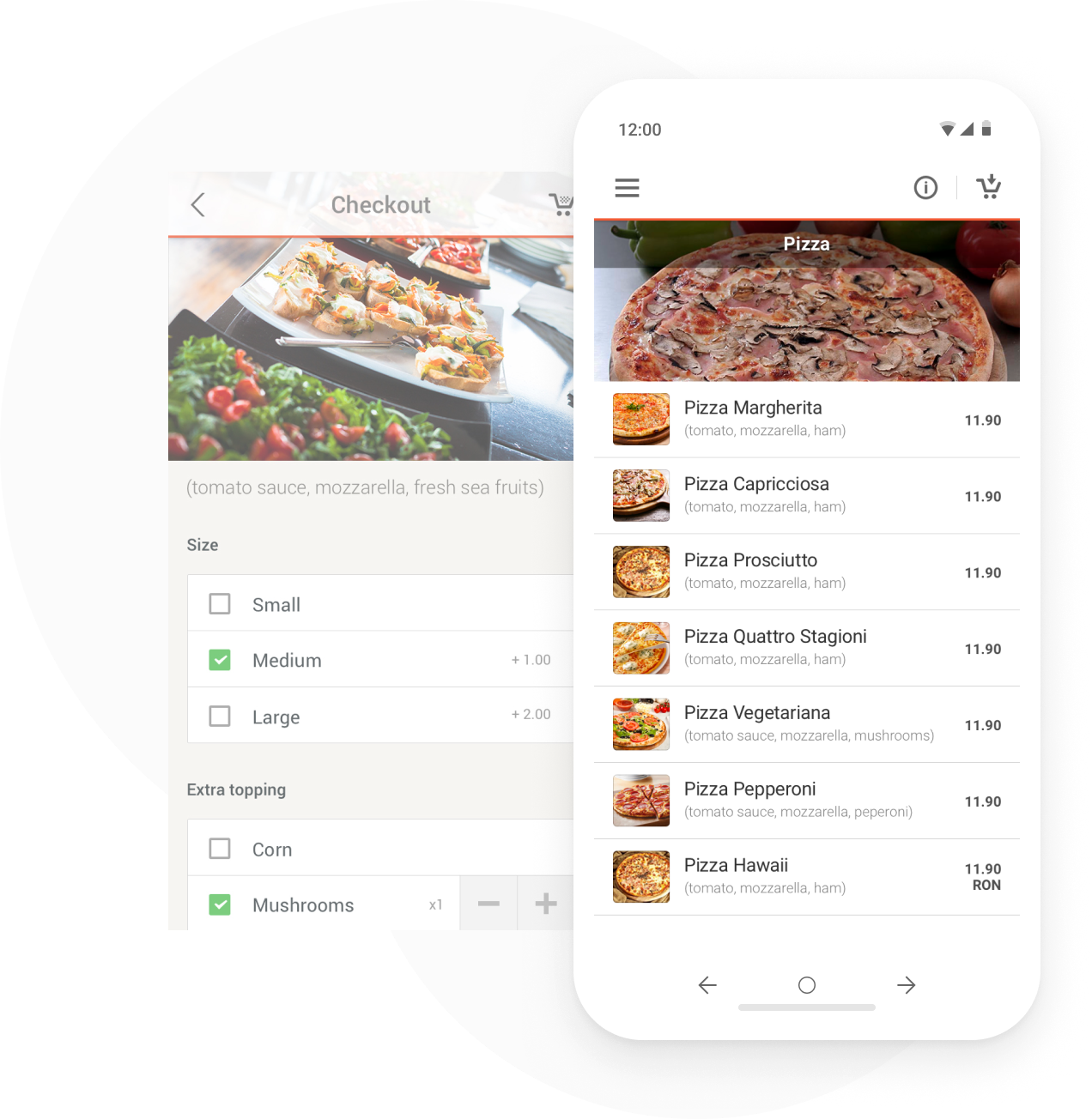 restaurant app features: upselling