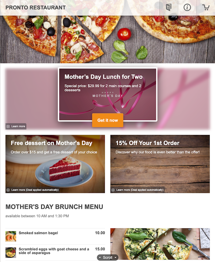 mother's day restaurant promotions