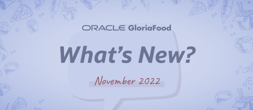 gloriafood updates november