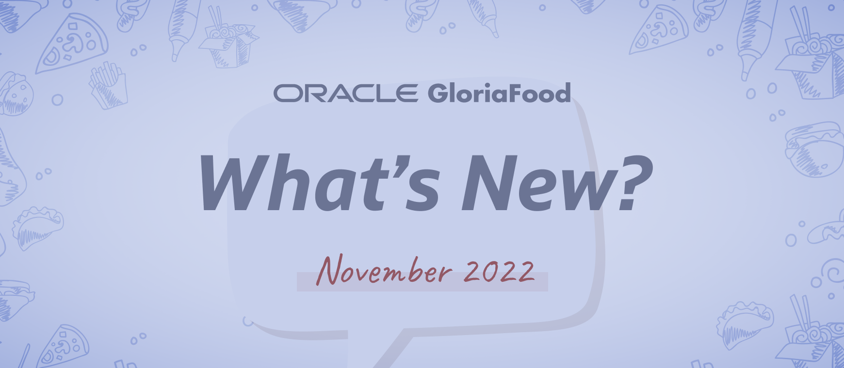 gloriafood updates november