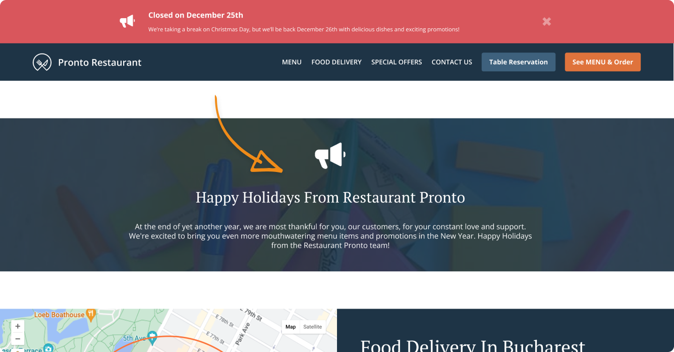 restaurant marketing ideas for december: wish your customers happy holidays