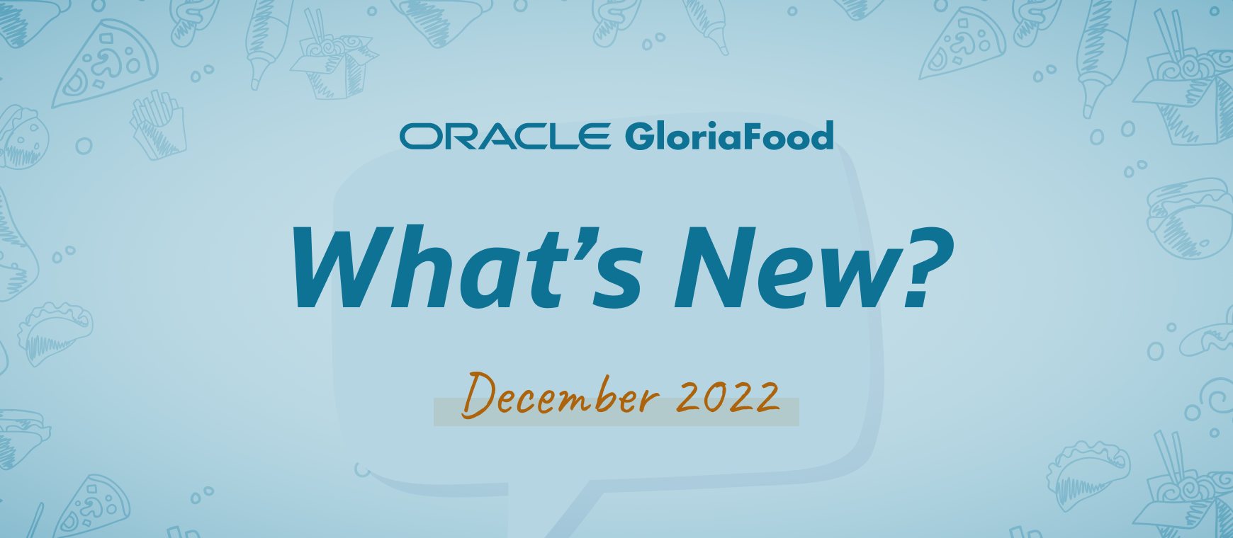 gloriafood updates december