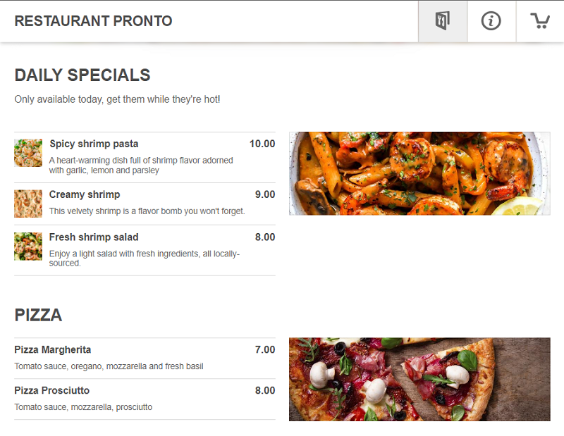 Cost-effective restaurant specials