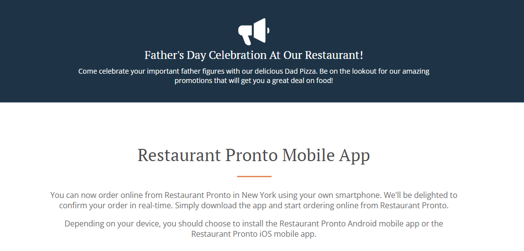 father’s day restaurant promotions