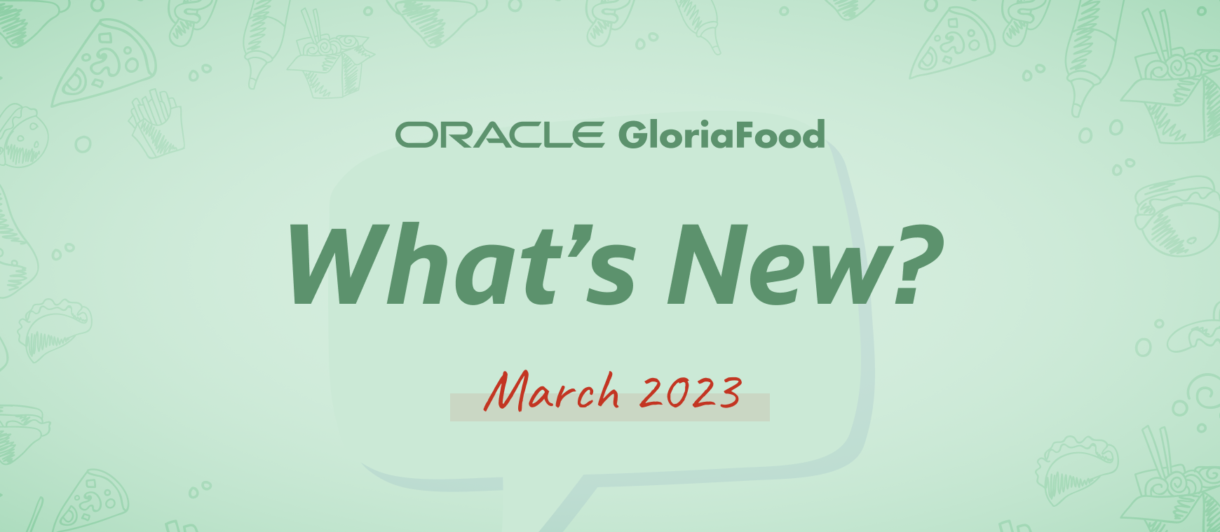 gloriafood updates march 2023