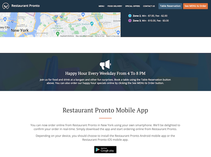 happy hour promotion ideas for restaurants: post about it on your website