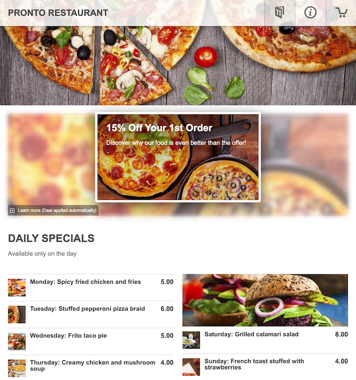 food delivery marketing ideas: promotions